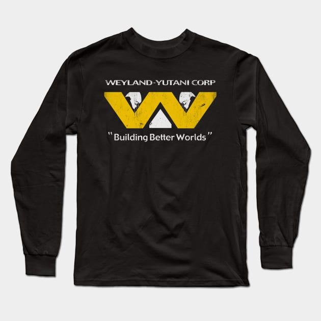 Weyland Yutani Corp Aliens Vintage Retro Long Sleeve T-Shirt by Bigfinz